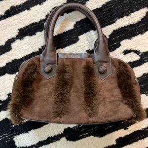 Brown Faux Fur Mini Bag